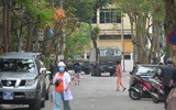 Cách ly, khử trùng phố Trúc Bạch phòng chống dịch Covid-19 lây lan